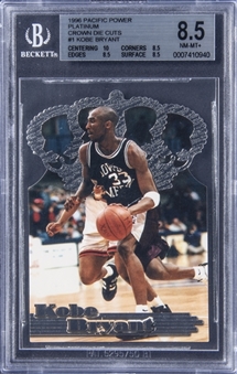 1996-97 Pacific Power Platinum Crown Die Cuts #1 Kobe Bryant Rookie Card - BGS NM-MT+ 8.5